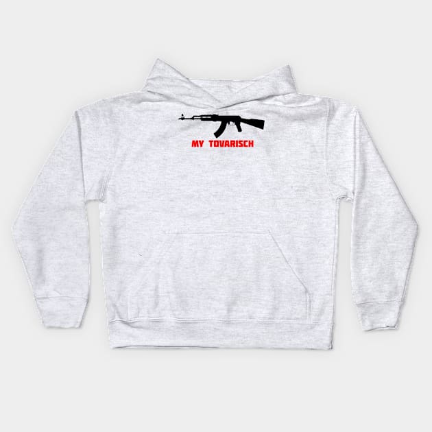 AK47 RIFLE Kids Hoodie by Cataraga